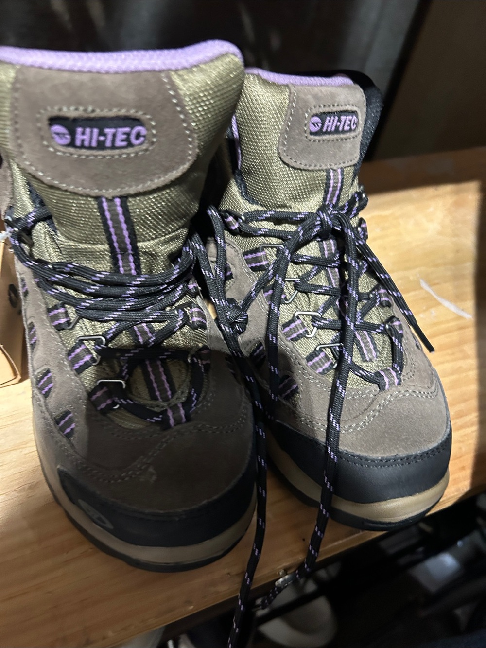 Hi-Tec Women’s Brown Hiking Boots with Purple Trim